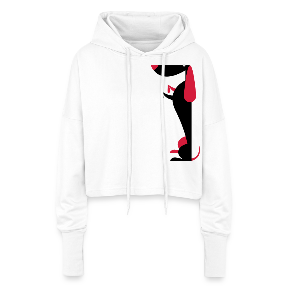 Cropped Frauen Hoodie - Weiß