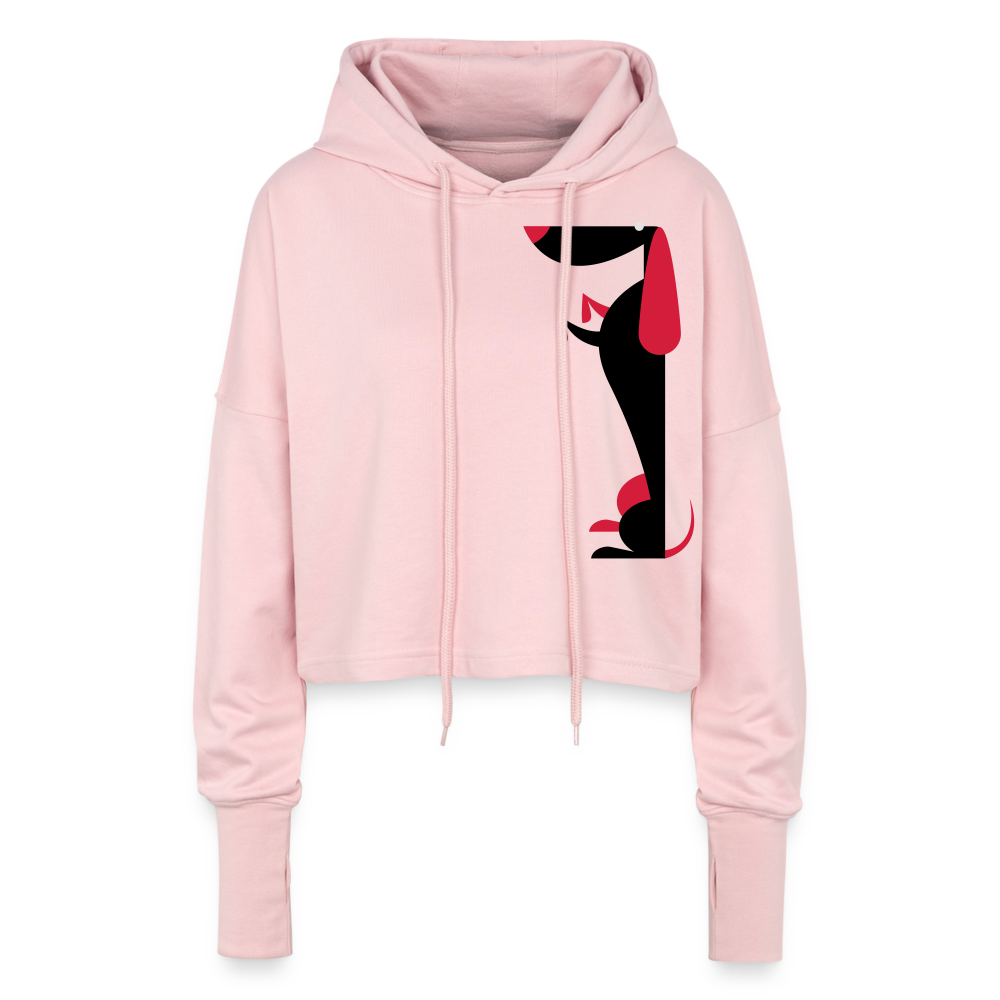 Cropped Frauen Hoodie - Hellrosa