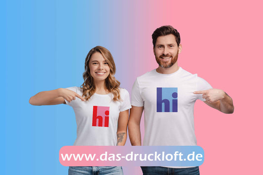 stylisches Unisex T-Shirt mit dem auffälligen "Hi"-Aufdruck