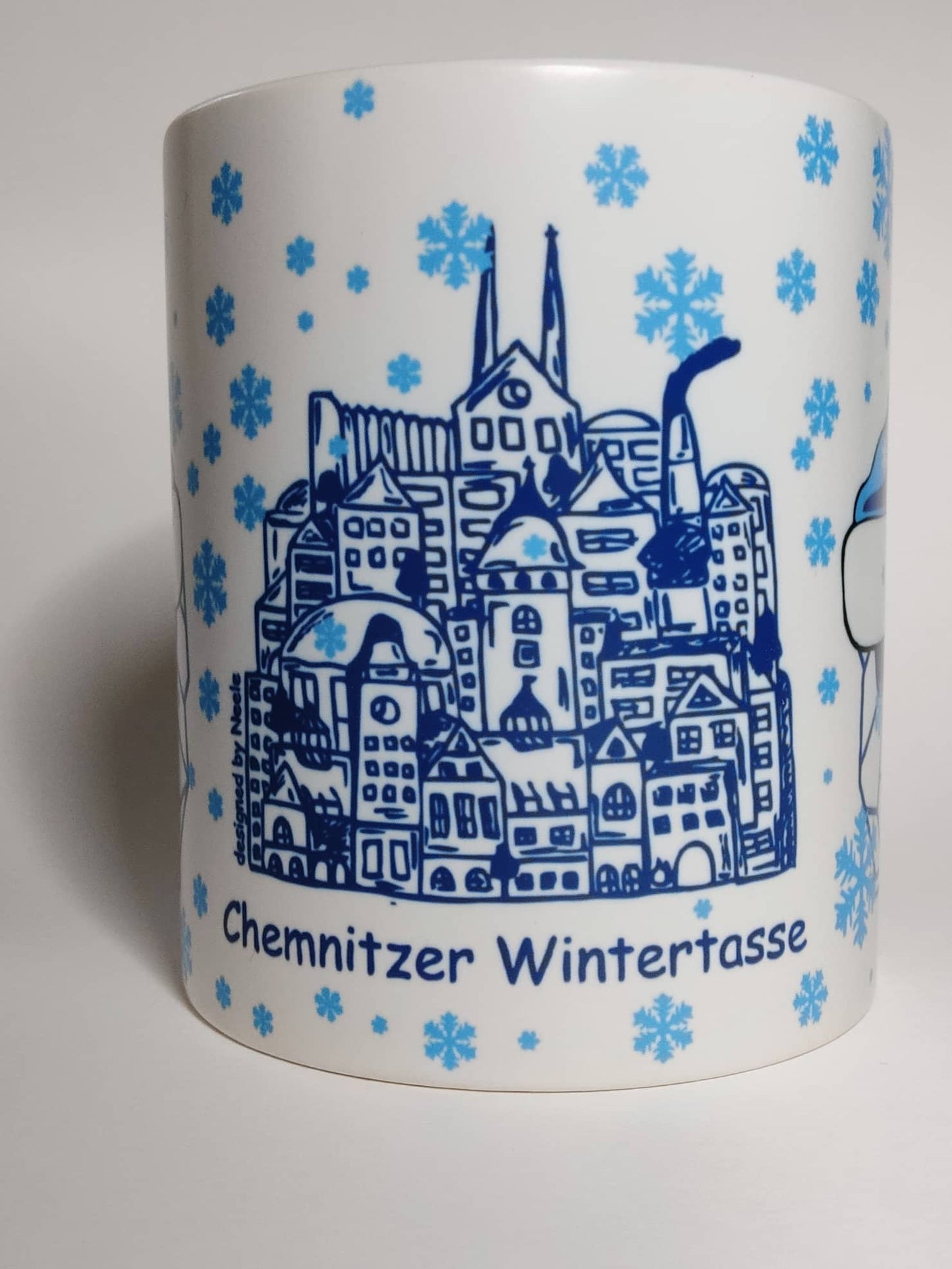 Chemnitzer Winterkarli-Tasse matt weiss
