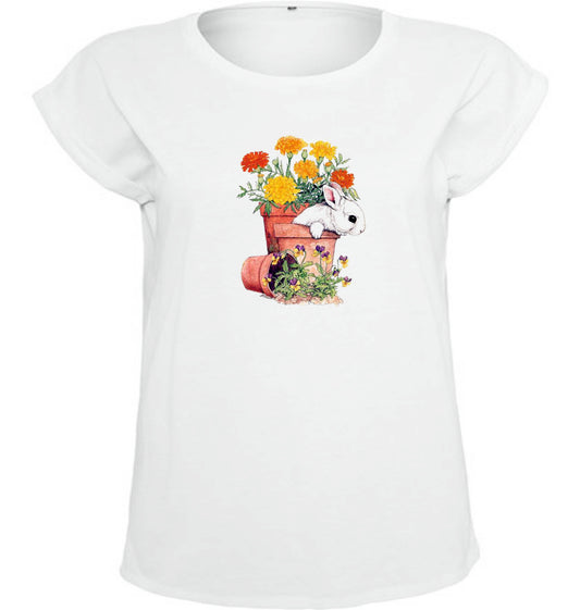Shirt mit Häschen im Blumentopf