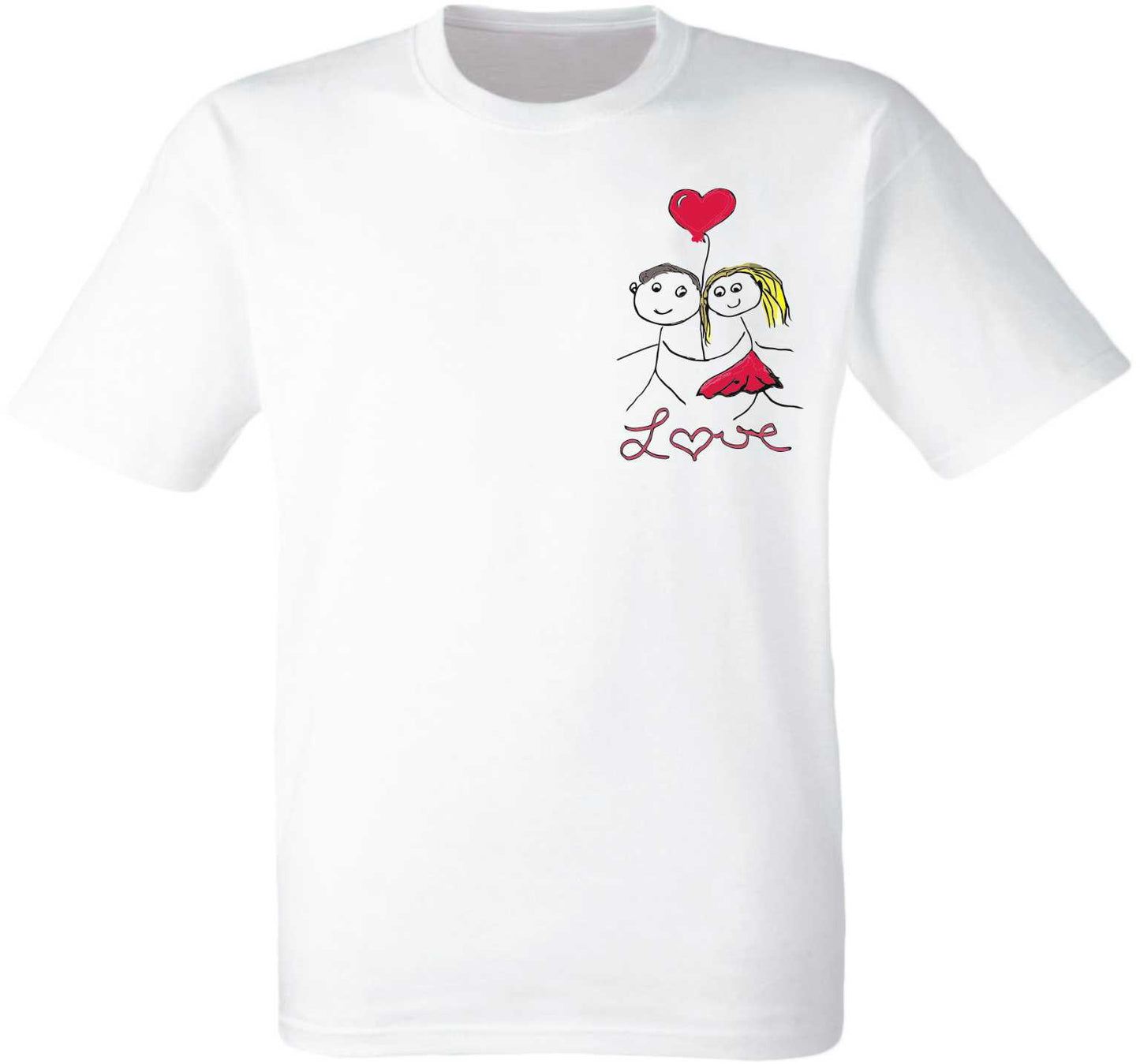 personalisierte Love Shirts und Hoody´s mit Strichmännchen Pefekt für den Valentinstag