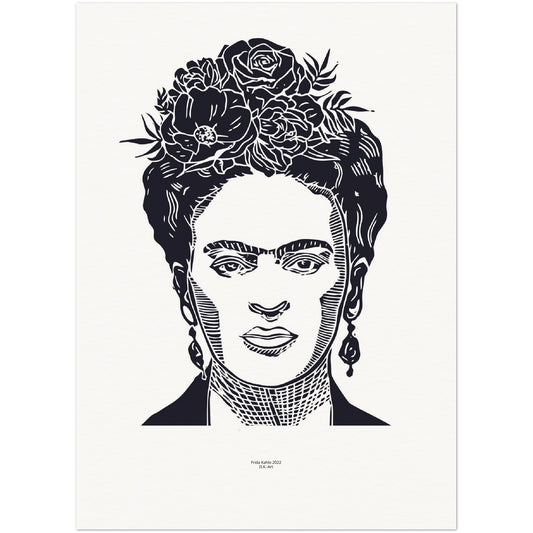 Frida Kahlo Lino-Print