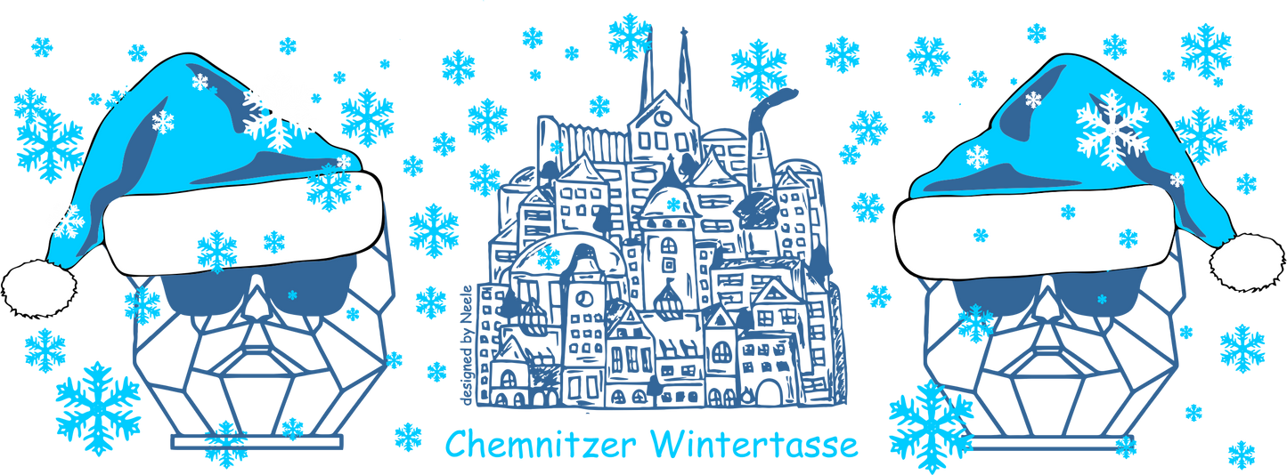 Chemnitzer Winterkarli-Tasse matt weiss